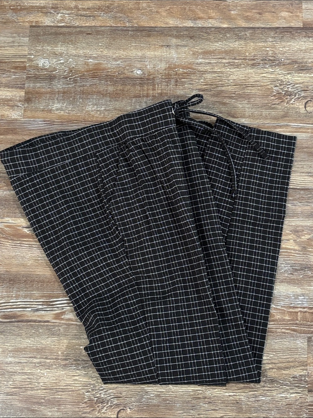 Jules & Leopold Black Windowpane Drawstring Pants